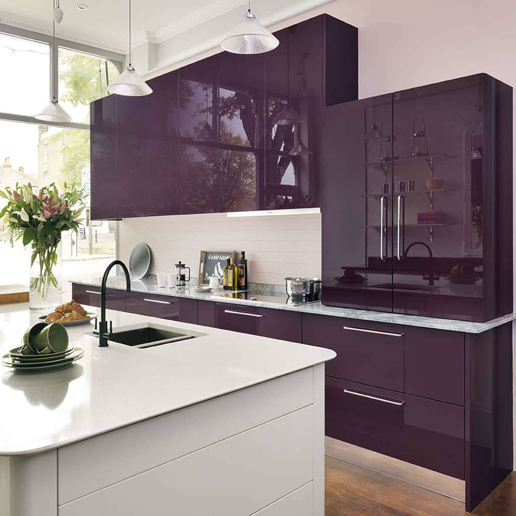 purple kitchen design