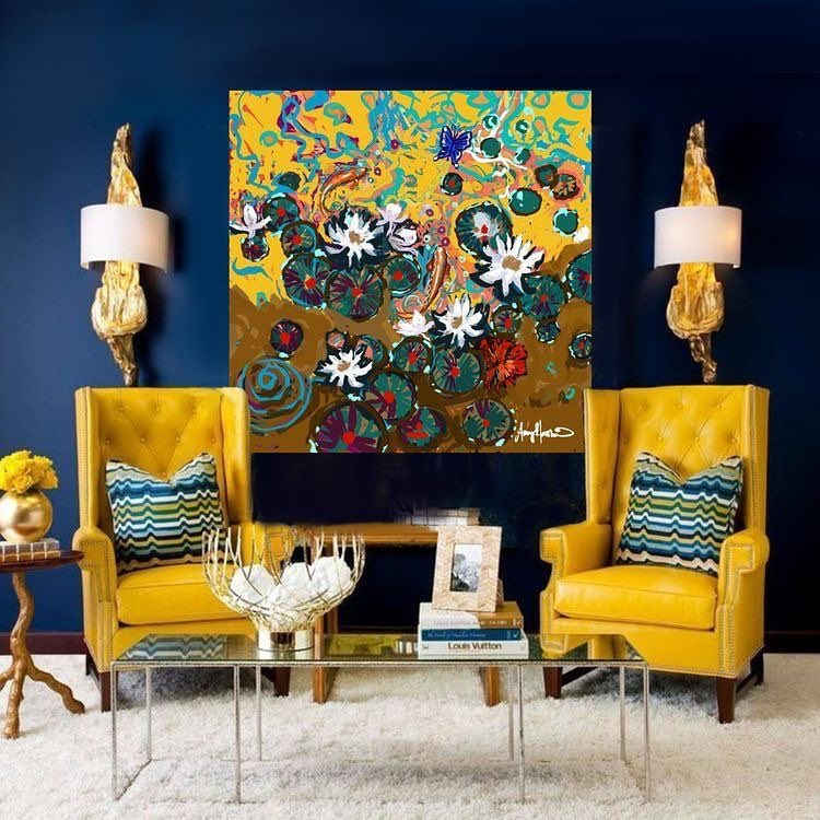 yellow livingroom design