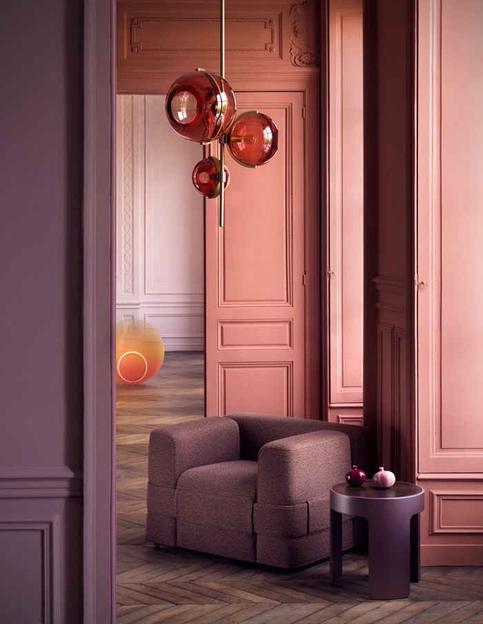 purple sofa
